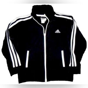 ADIDAS 3 STRIPE JACKET KIDS BOYS 5 CONTRAST ZIPPERS & STITCHED LOGO
